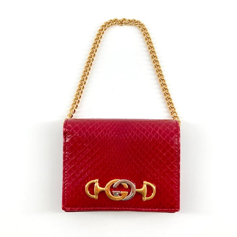 C (やや傷や汚れあり)GUCCI（グッチ） ズゥミ チェーン Gucci 赤