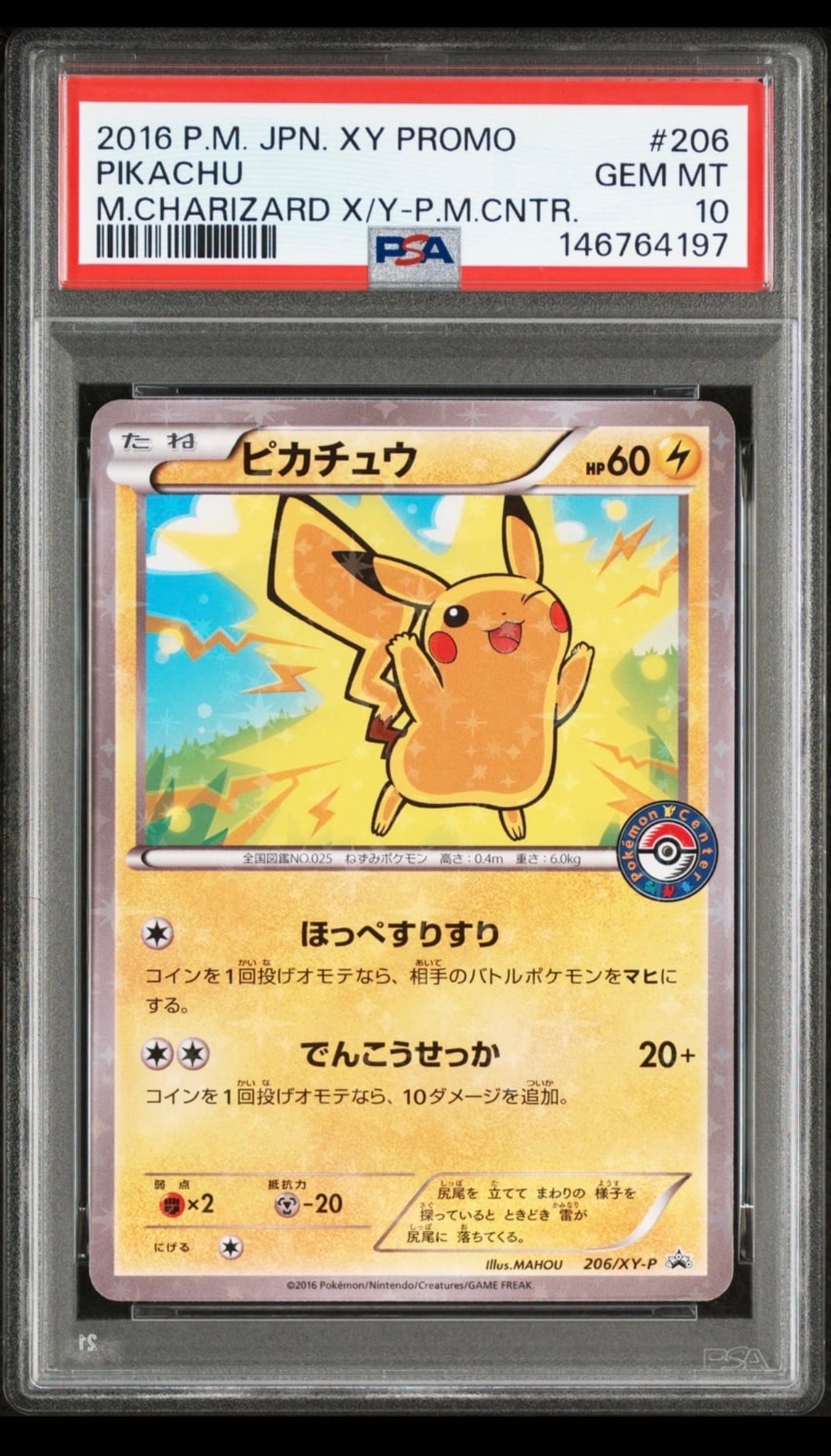 ピカチュウ P [XY-P 206](スペシャルBOX「メガリザードンXのポンチョを着たピカチュウ・メガリザードンYのポンチョを着たピカチュウ」)