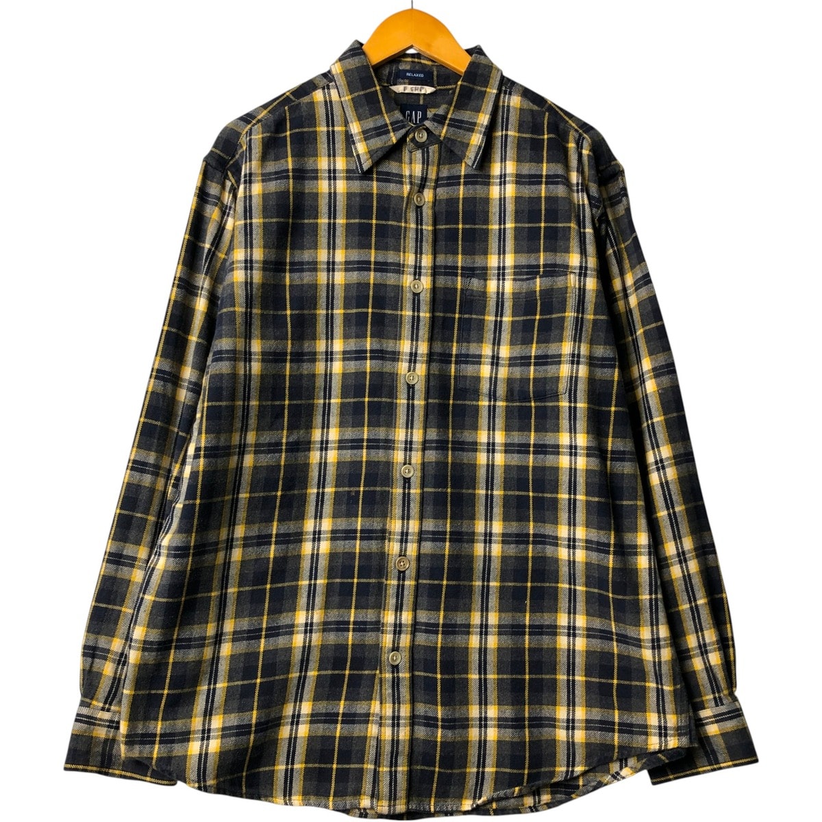 古着 ギャップ GAP RELAXED 長袖 フランネルチェックシャツ メンズL相当/eaa587225