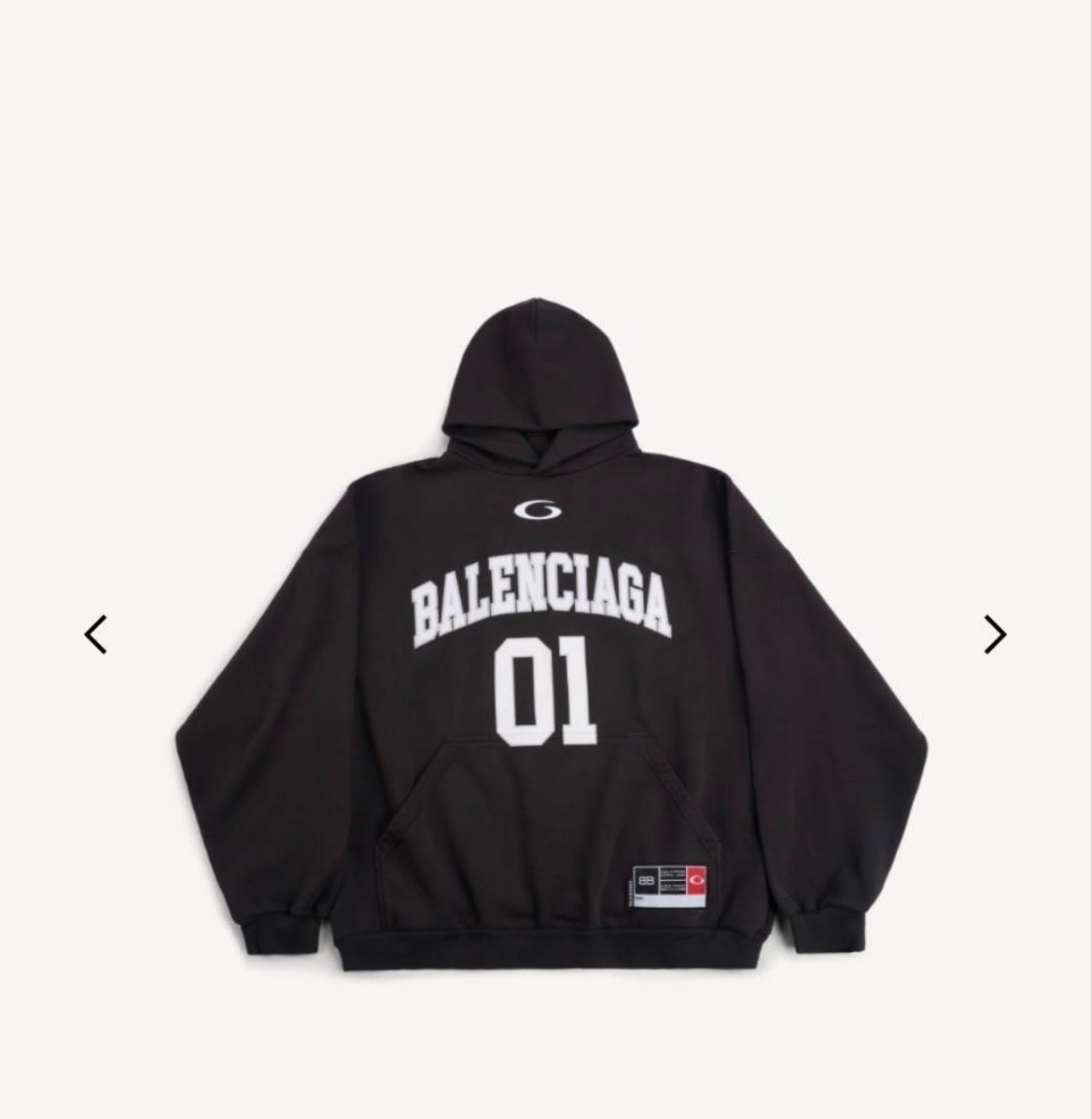 BALENCIAGA Basketball Series Hoodie Large Fit "Black"