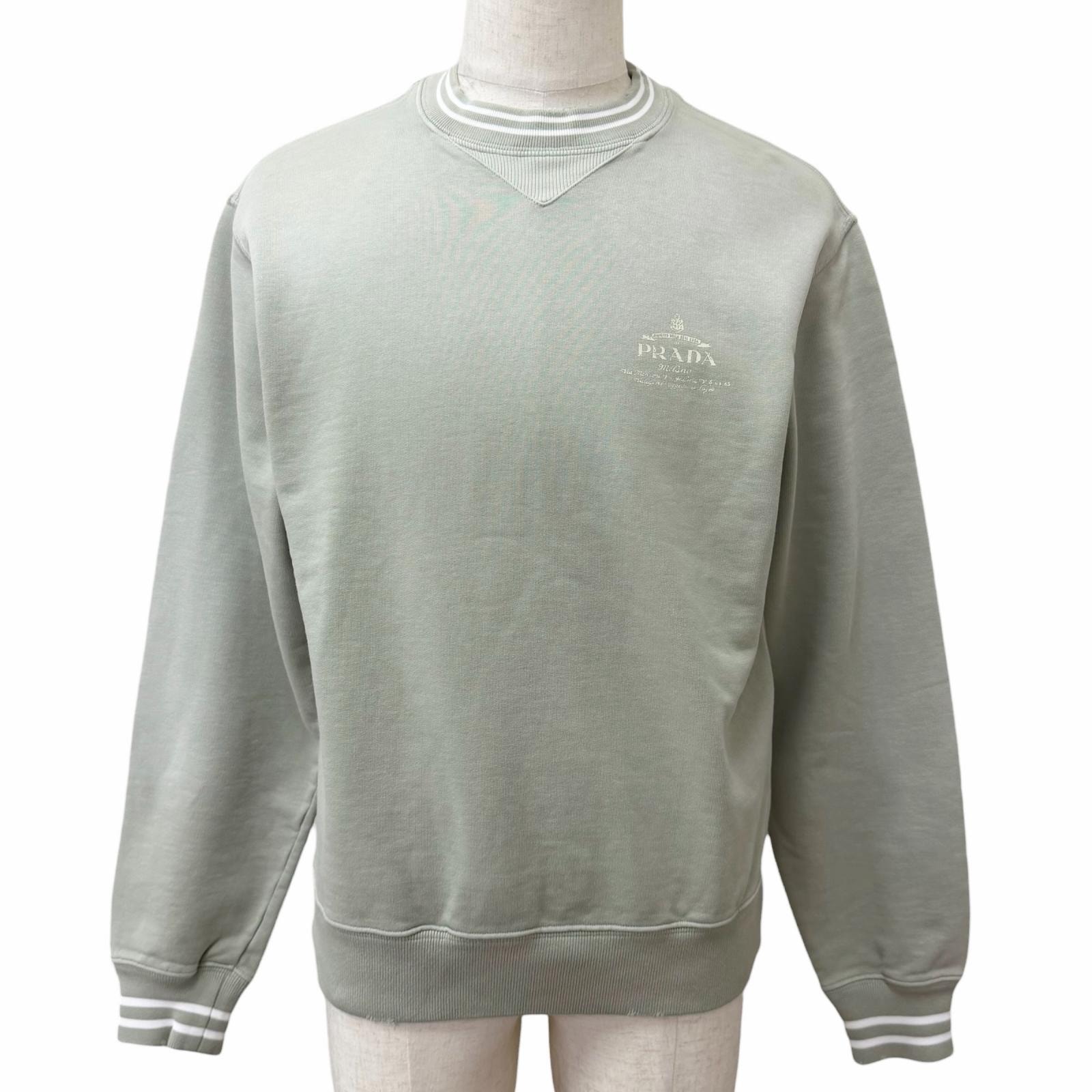 美品 プラダ スウェット ライトグリーン メンズ XS UJL69B