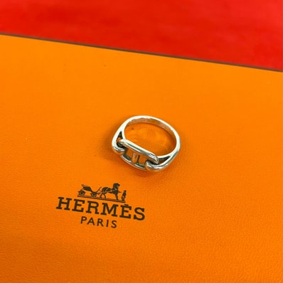 HERMES エルメス シェーヌダンクル リング シルバー925 リング・指輪 12号 シルバー
33008
