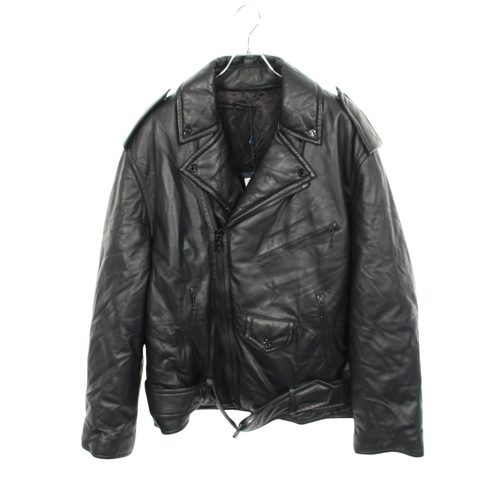 ルイ・ヴィトン LOUIS VUITTON 中綿 ダブル ライダースジャケット 衣料品 アウター レザー メンズ ブラック系 RM211 ZUG HKL61E 【中古】