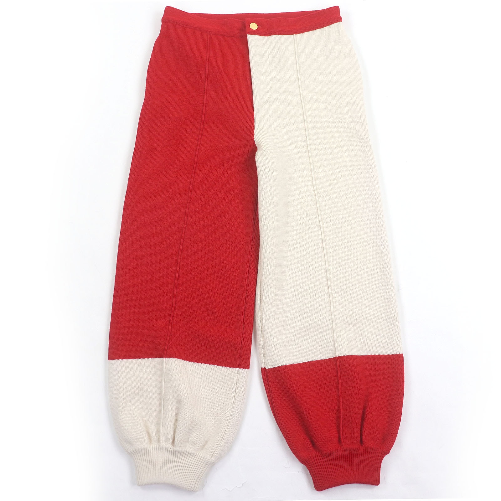 未使用品 グッチ パンツ レッド アイボリー メンズ M 724731