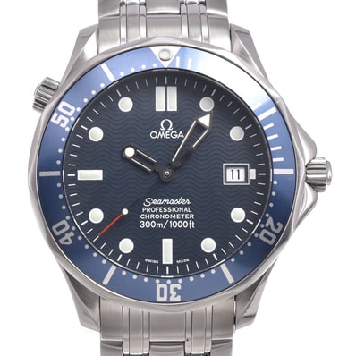 オメガ OMEGA 2531.80 シーマスター 300M プロフェッショナル デイト ブルー 自動巻き メンズ 良品 腕時計 M#150911