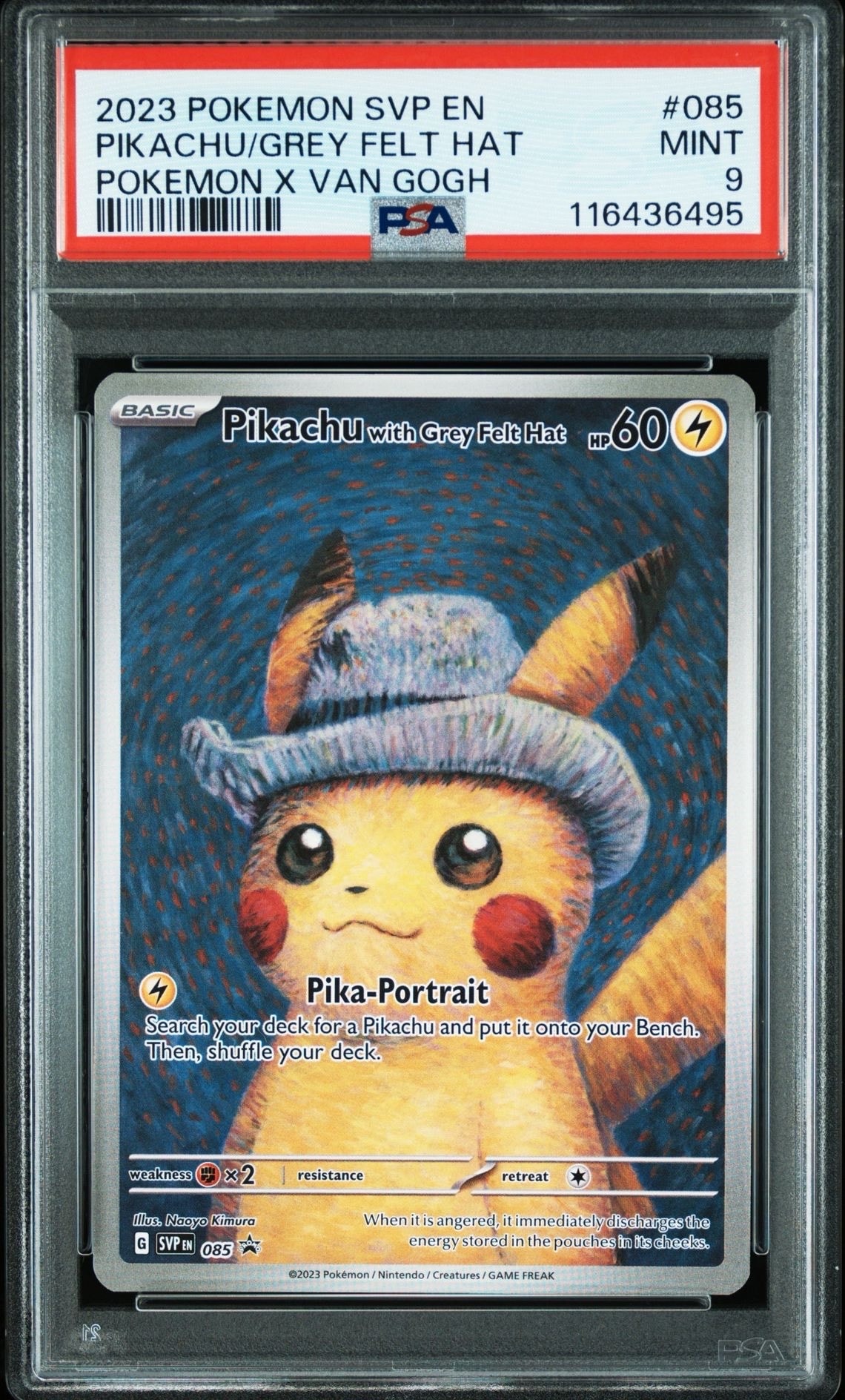 PSA9】ピカチュウ : プロモ [SVP EN 085](「ゴッホ展」 プロモーション