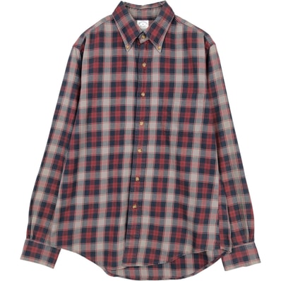 古着 ブルックスブラザーズ Brooks Brothers Est.1818 長袖 ボタンダウンチェックシャツ メンズM相当/eaa673033