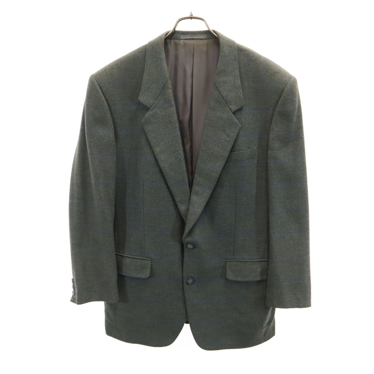 Christian Dior MONSIEUR クリスチャンディオール ムッシュ 90s オールド チェック柄 テーラードジャケット 93-80-170 オリーブ系