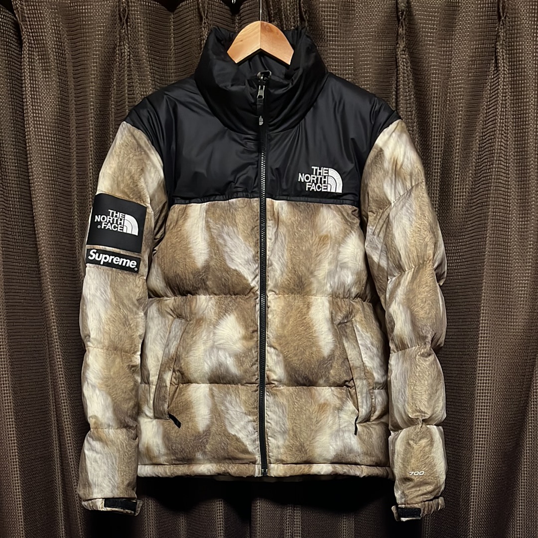 Supreme x The North Face Fur Print Nuptse Jacket "Brown"