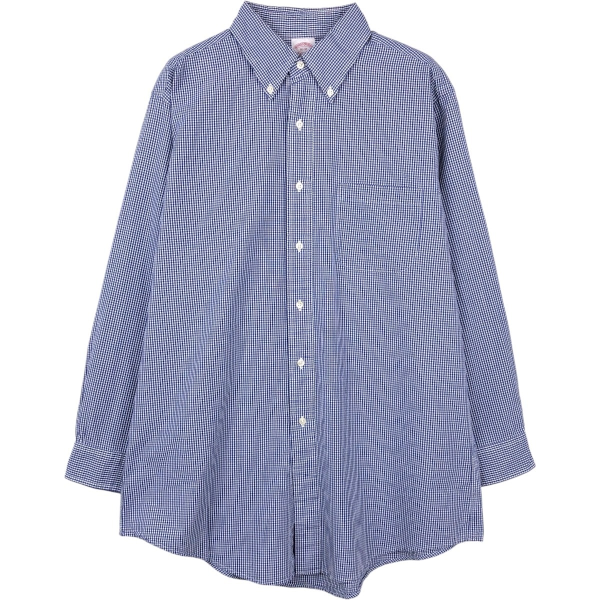 古着 ブルックスブラザーズ Brooks Brothers Est.1818 ギンガムチェック 長袖 ボタンダウンチェックシャツ メンズL相当/eaa666458