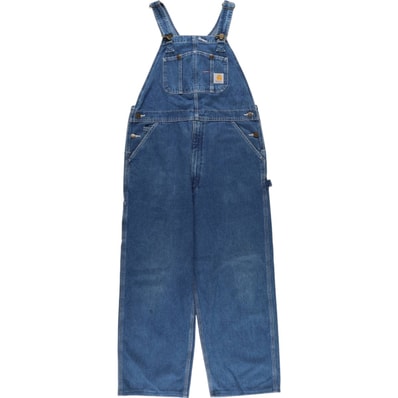 古着 カーハート Carhartt デニムオーバーオール メンズw37相当/eaa553709