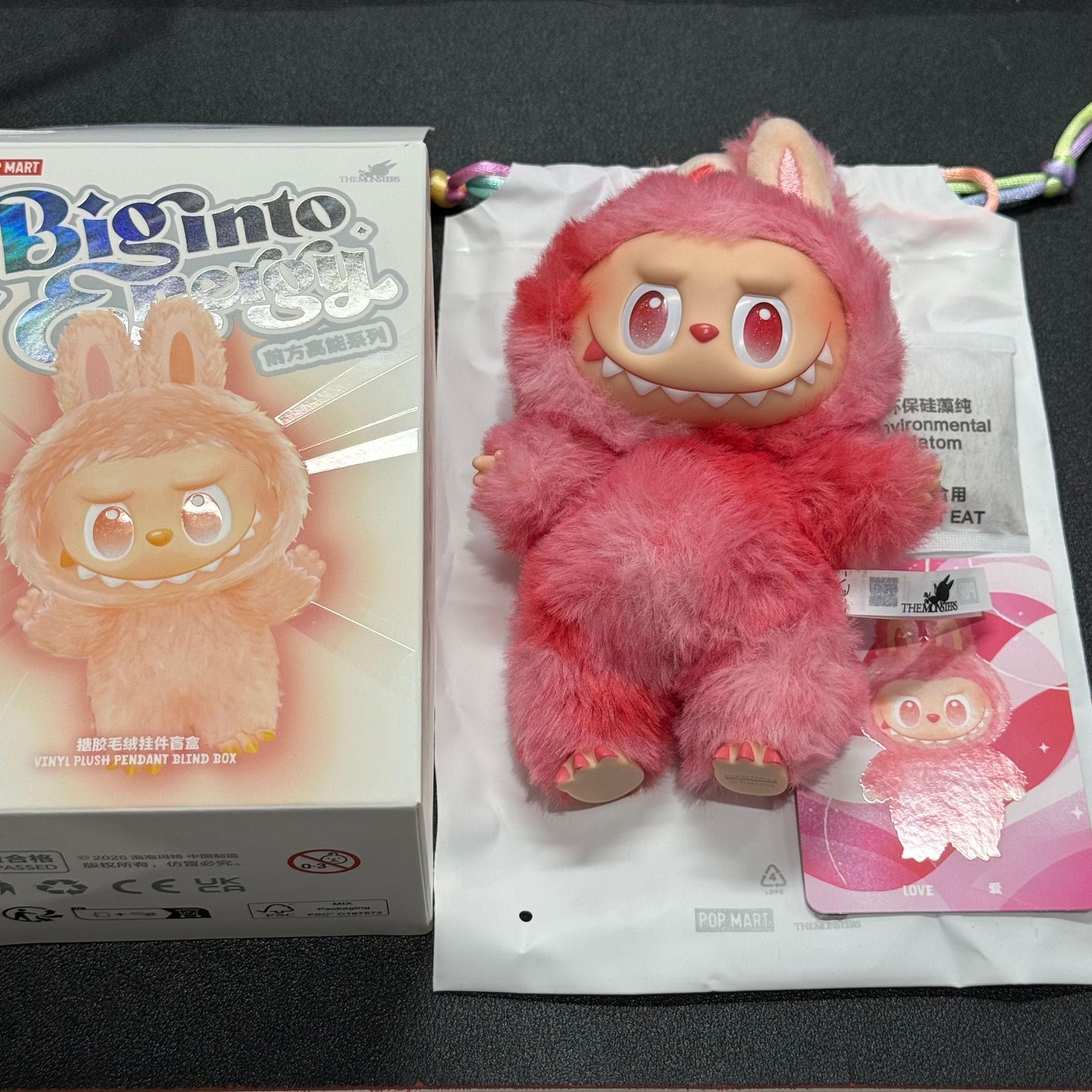 POP MART THE MONSTERS (LABUBU) Big into Energy Series Plush Pendant LOVE
