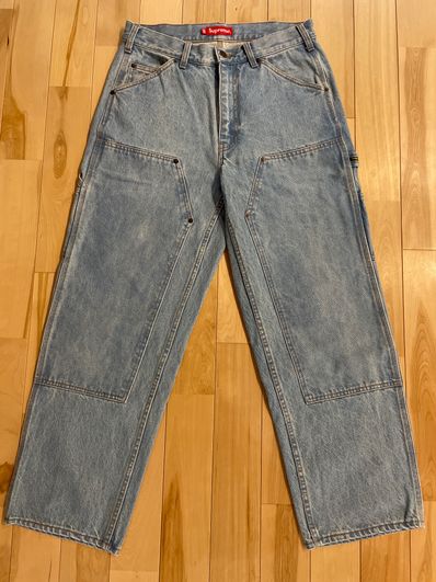 Supreme Double Knee Denim Painter Pant "Blue"