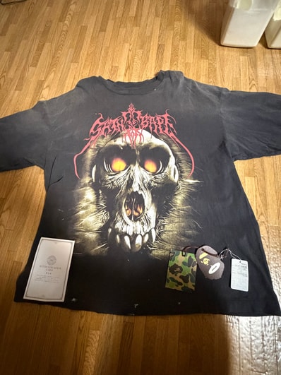 SAINT Mxxxxxx x A BATHING APE BAPE SS Tee Saint Bape "Black"