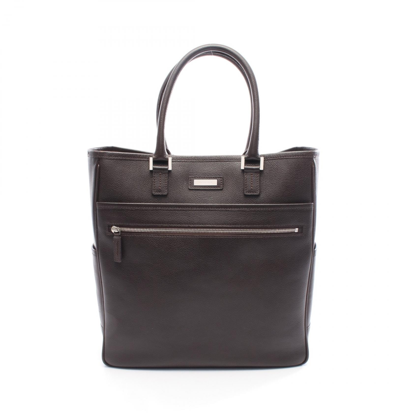 バーバリー BURBERRY トートバッグ バッグ レザー メンズ ブラウン系 【中古】