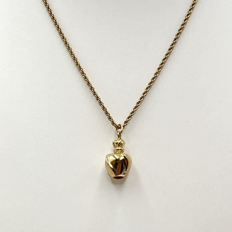 Christian Dior(クリスチャン・ディオール)ヴィンテージ 香水ボトルモチーフ ネックレス ペンダント ゴールド レディース【中古】