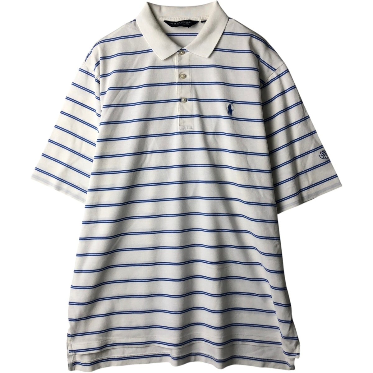 古着 ラルフローレン Ralph Lauren POLO GOLF ポロゴルフ マルチボーダー 半袖 ボーダー ポロシャツ メンズL相当/eaa635122