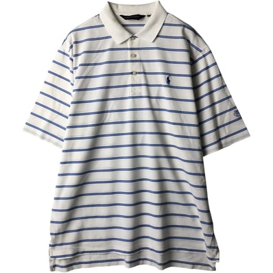 古着 ラルフローレン Ralph Lauren POLO GOLF ポロゴルフ マルチボーダー 半袖 ボーダー ポロシャツ メンズL相当/eaa635122