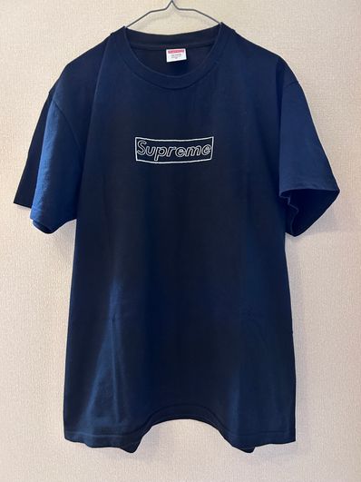Supreme KAWS Chalk Logo Tee "Black"