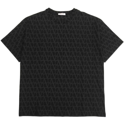 極美品 ヴァレンチノ 半袖Tシャツ ブラック メンズ M 4V3MG14Y9KC