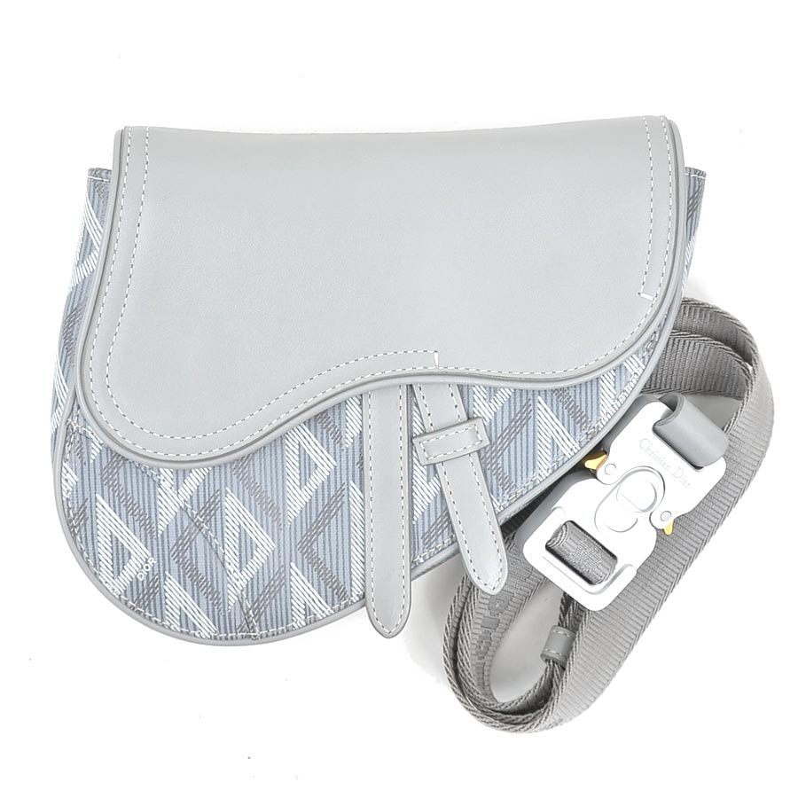 クリスチャンディオール Christian Dior ボディバッグ レザー グレー メンズ【中古】 e60578a