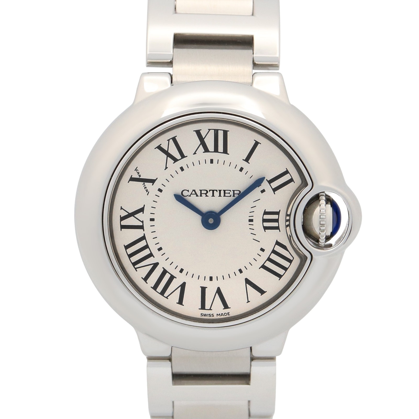 カルティエ CARTIER バロンブルー SM 腕時計 時計 ステンレススチール レディース シルバー系 W69010Z4 【中古】