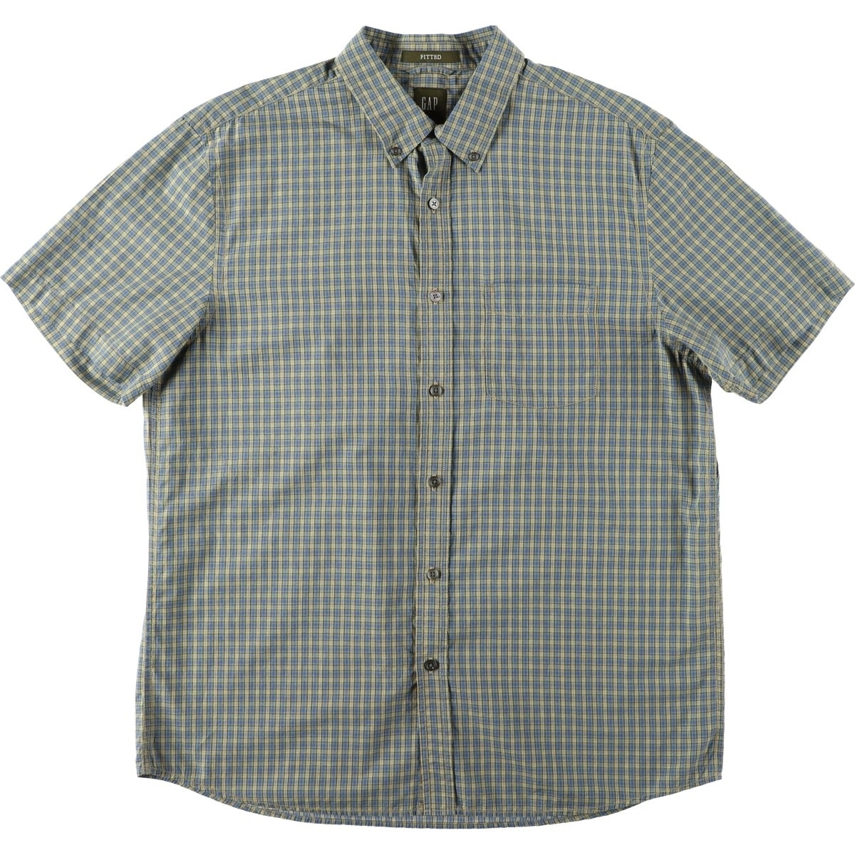 古着 00年代 ギャップ GAP 半袖 ボタンダウン チェックシャツ メンズL相当/eaa655904