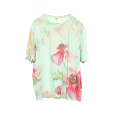 ロエベ LOEWE 花柄 半袖Tシャツ 衣料品 トップス コットン メンズ ブルー系 / マルチカラー H526Y22XCJ 【中古】