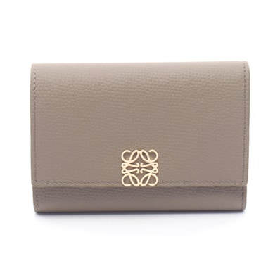 ロエベ LOEWE アナグラム バーティカル ウォレット スモール 三つ折り財布 財布 レザー レディース グレー系 C821S33X123170 【新品】