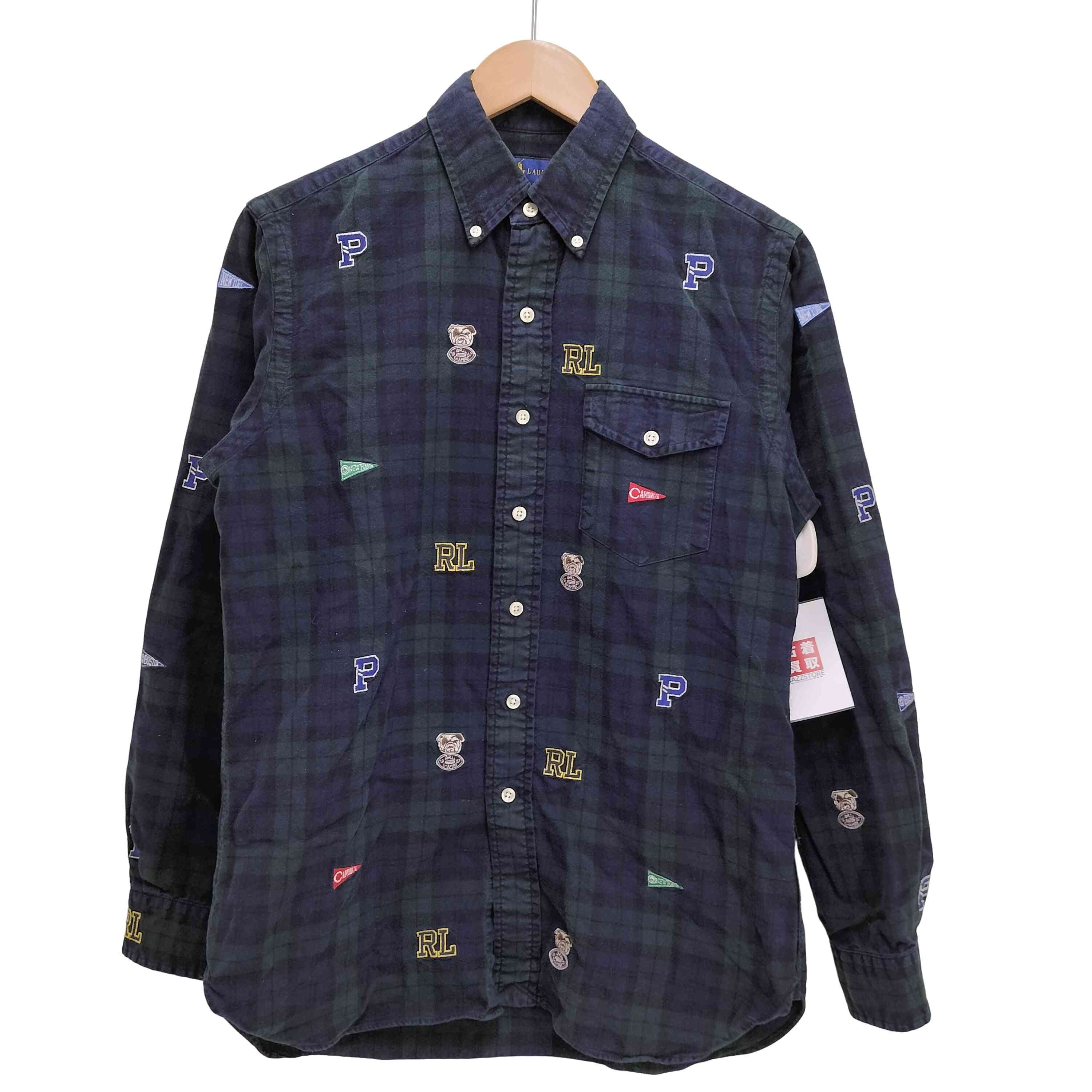 ワッペンデザイン L/S ボタンダウンシャツ【1142872501939】