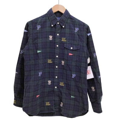 ワッペンデザイン L/S ボタンダウンシャツ【1142872501939】