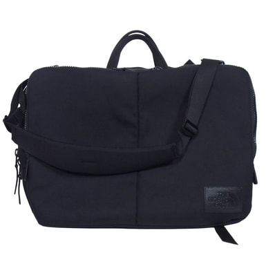 THE NORTH FACE ノースフェイス ショルダーバッグ NM81827 CORDURA BALLISTIC 3WAY DAYPACK ロゴレザーパッチ デイパック コーデュラ バリスティック ビジネスバッグ ブラック系【美品】【中古】