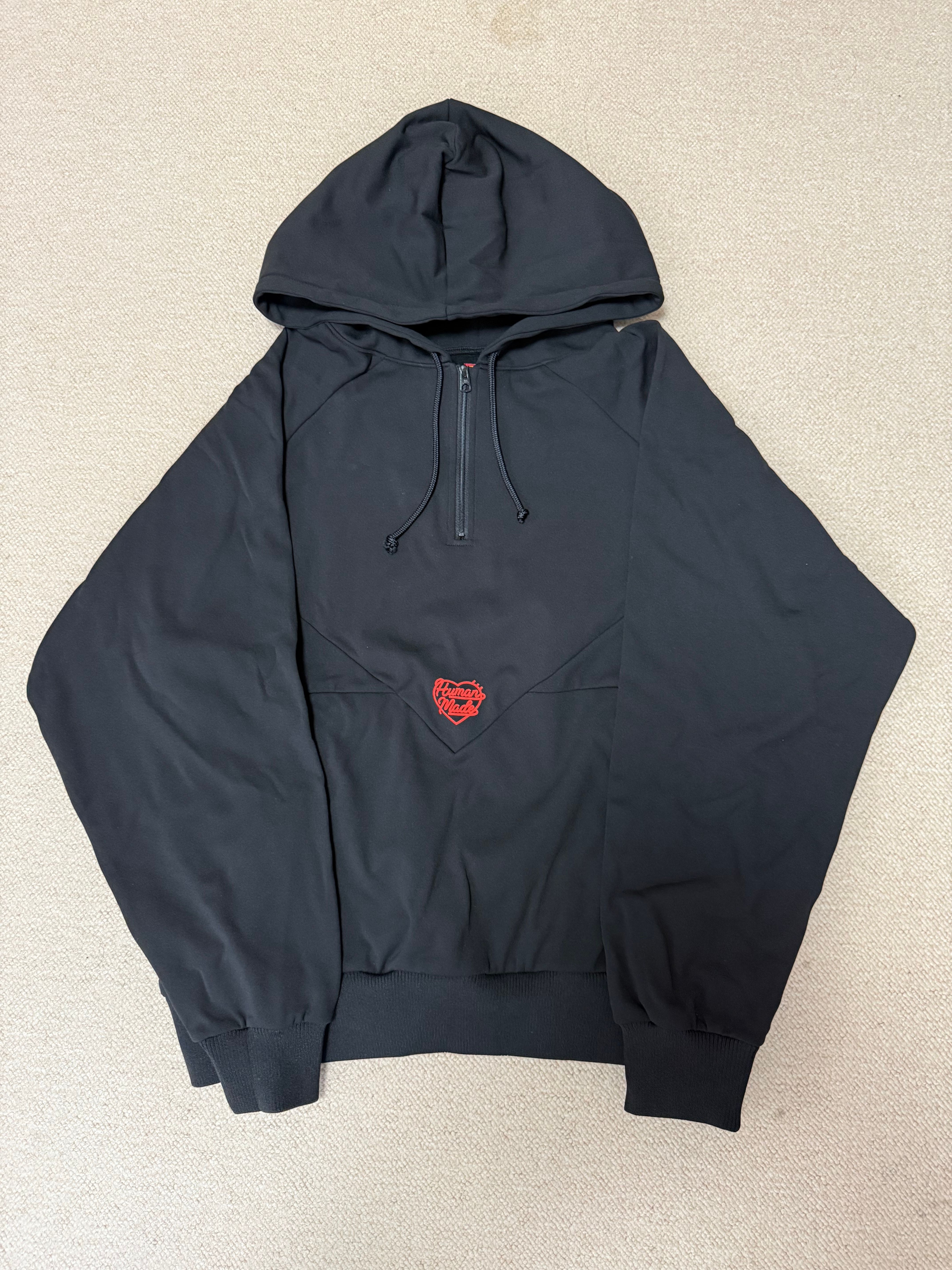 HUMAN MADE Half-Zip Hoodie "Black"