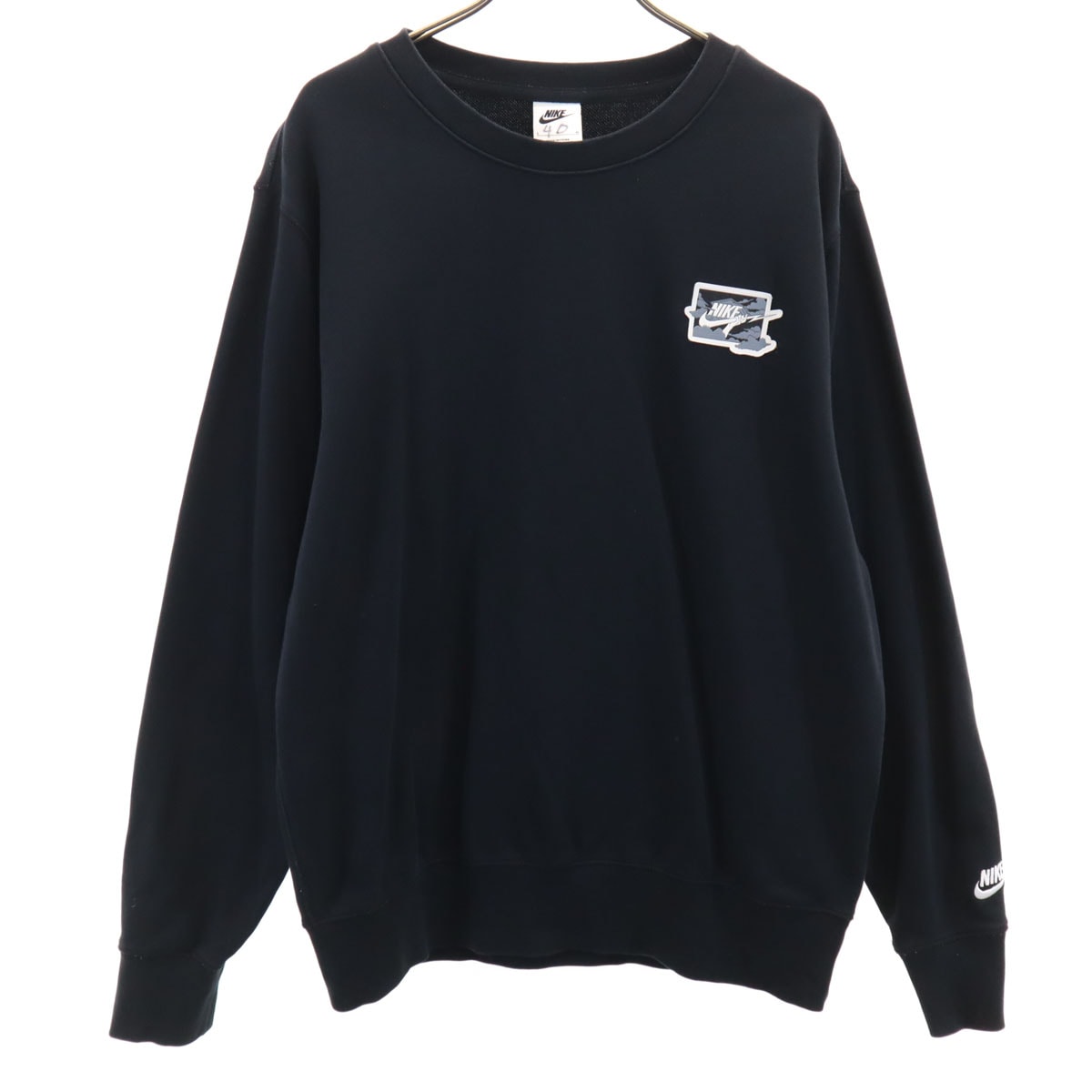 NIKE ナイキ バックプリント 長袖 スウェット トレーナー L ブラック
