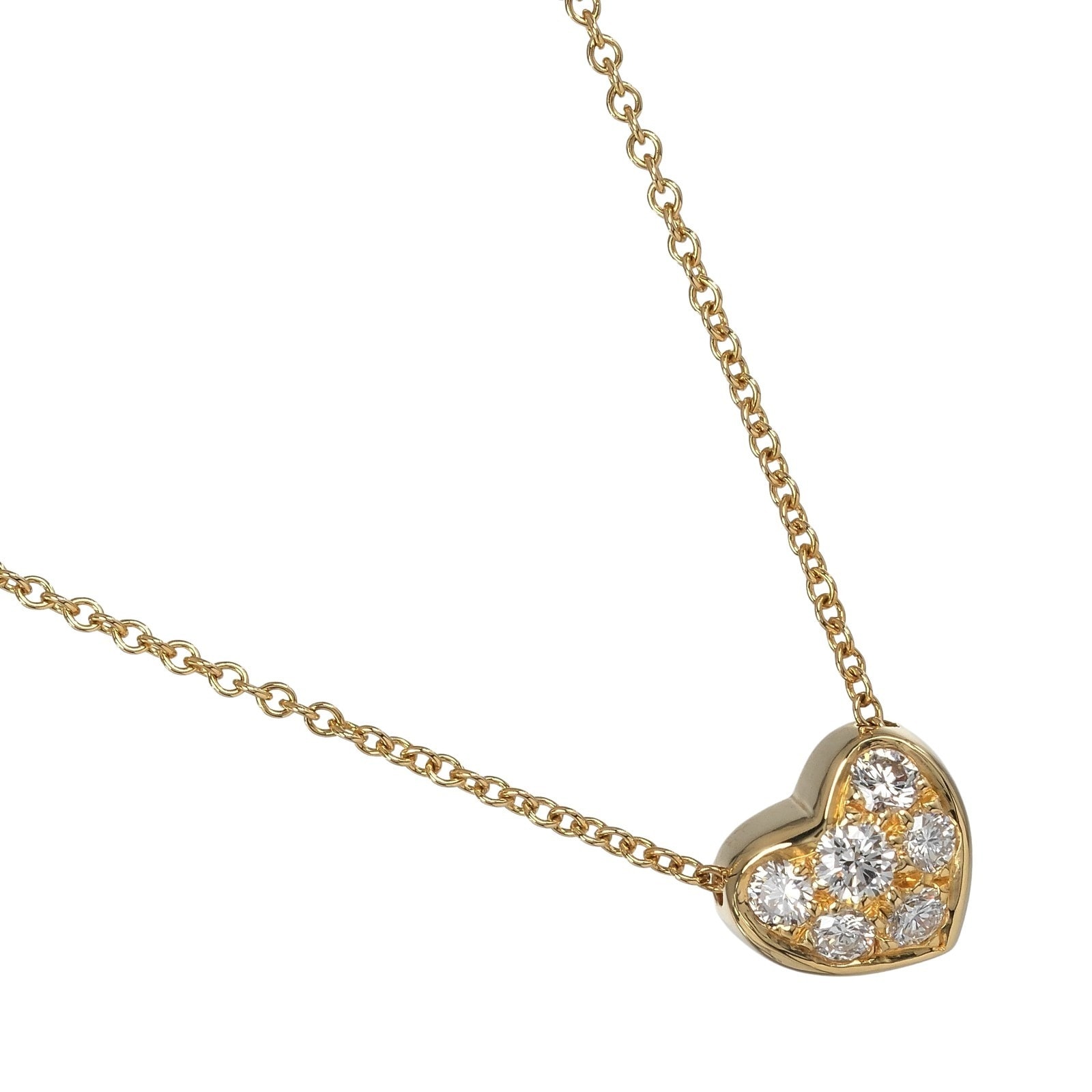 ティファニー パヴェ ハート レディースネックレス