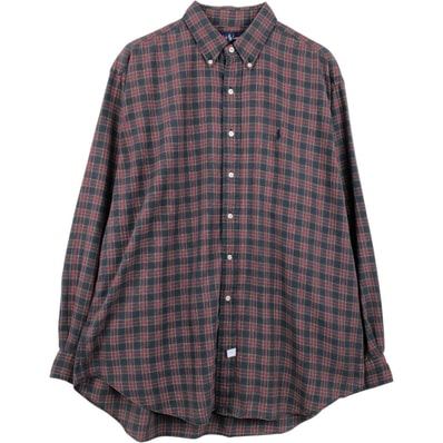 古着 ラルフローレン Ralph Lauren 長袖 ボタンダウンチェックシャツ メンズXL相当/eaa662760