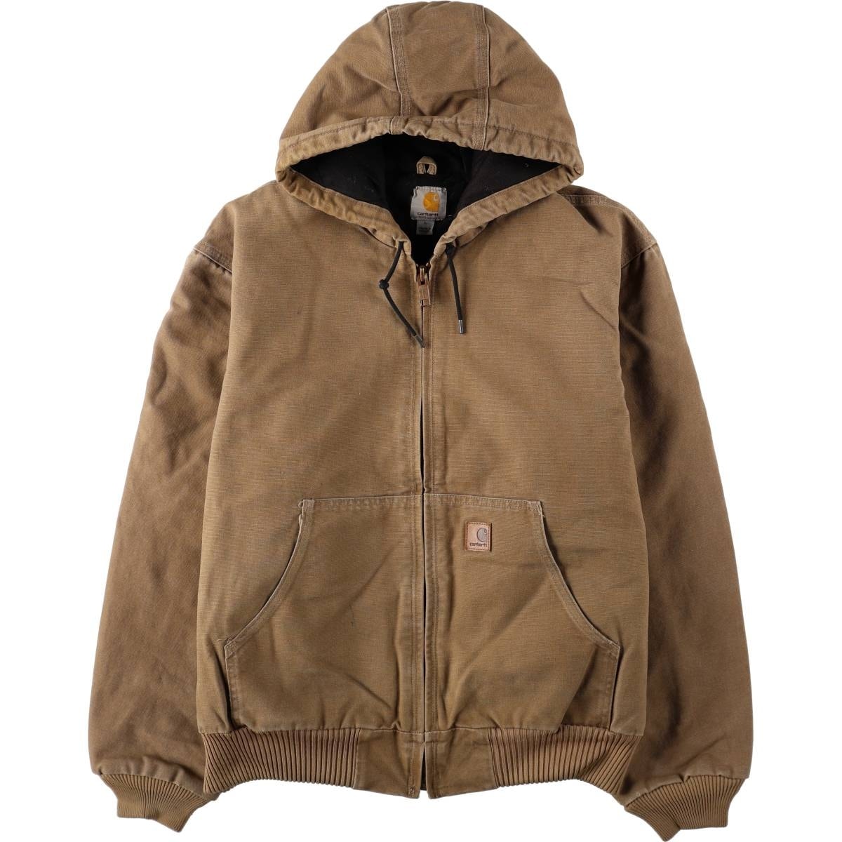 古着 カーハート Carhartt アクティブジャケット 中綿入り ダックフルジップパーカー メンズL相当/eaa673779