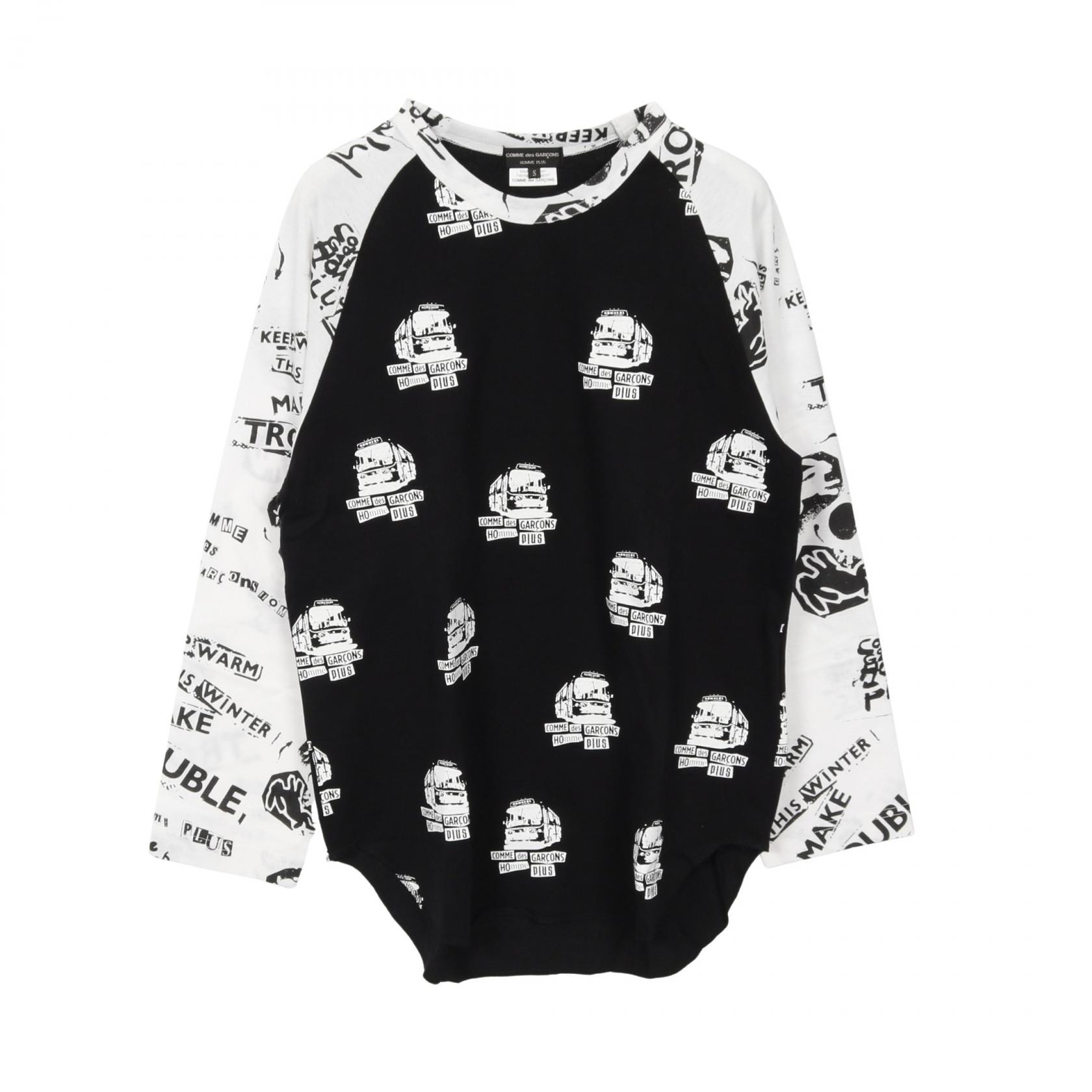 コムデギャルソンオムプリュス COMME des GARCONS HOMME PLUS カットソー 衣料品 トップス コットン メンズ ブラック系 / ホワイト系 【中古】