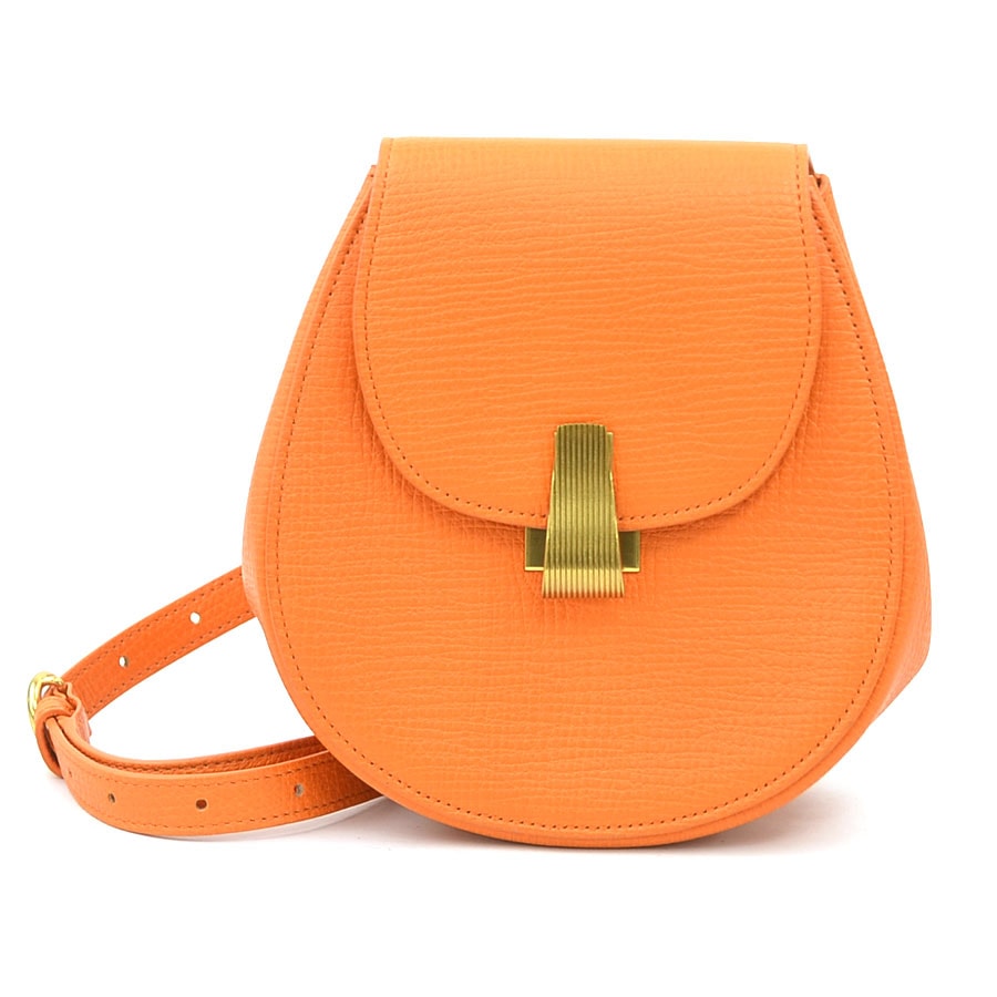 ボッテガヴェネタ BOTTEGAVENETA ウエストバッグ ベルトバッグ レザー オレンジ レディース【中古】 r10636a
