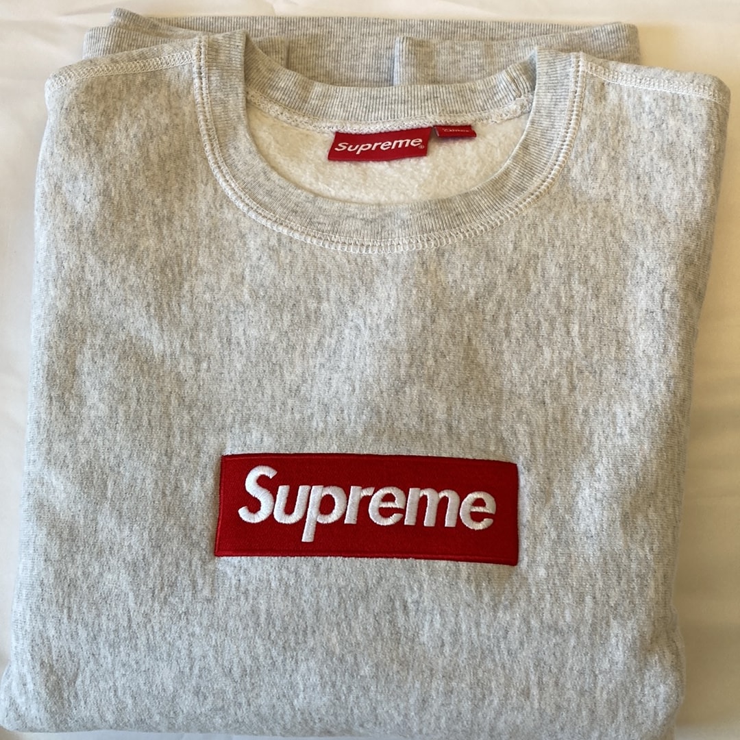 Supreme Box Logo Crewneck Sweatshirt "Ash Grey" (18FW)