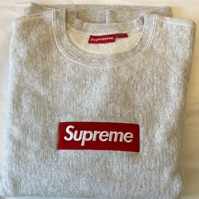 Supreme Box Logo Crewneck Sweatshirt "Ash Grey" (18FW)