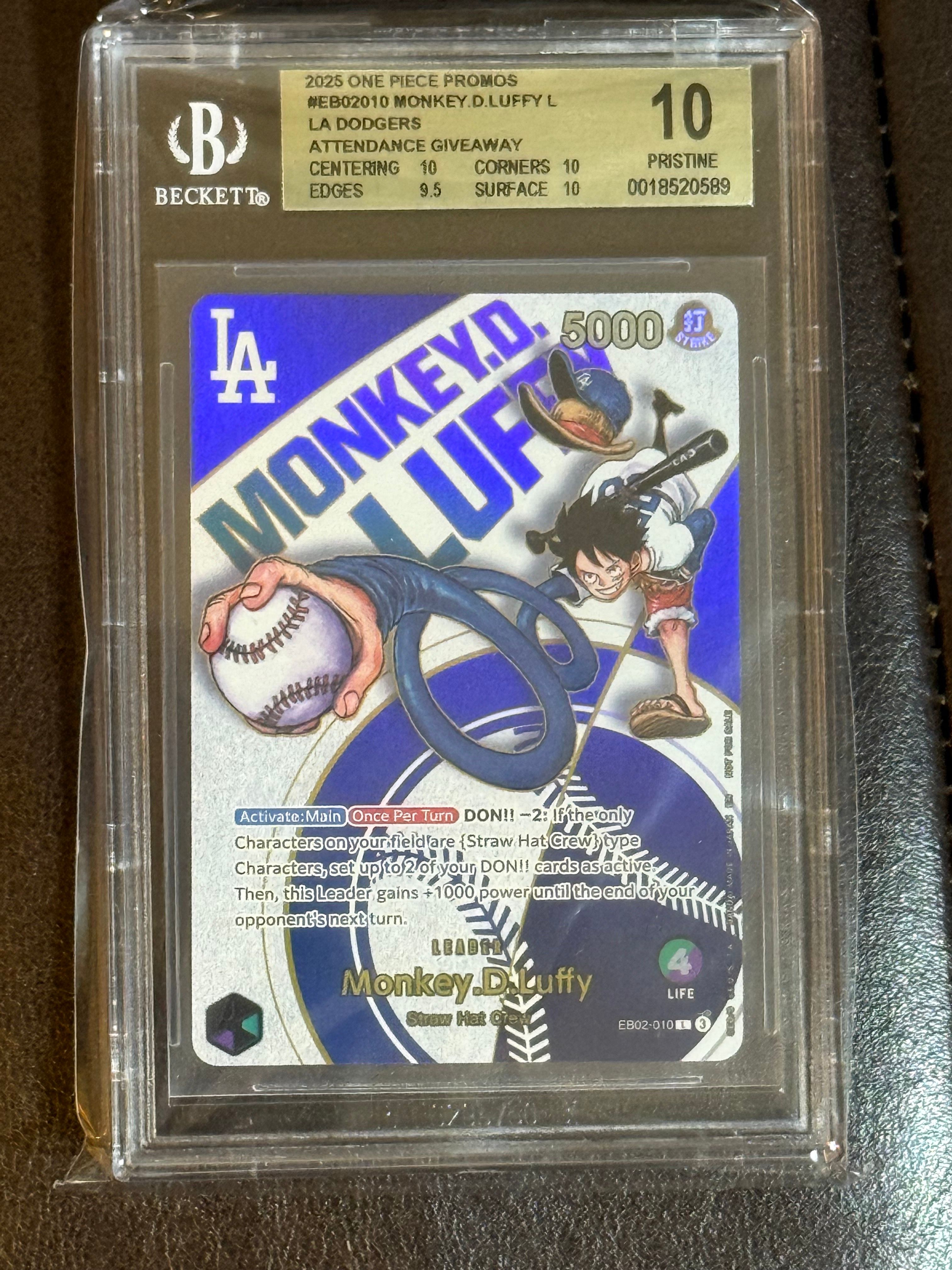 モンキー・D・ルフィ L [EB02-010]【英語版】(プロモーションカード「ワンピースカードゲーム x ロサンゼルスドジャース」)