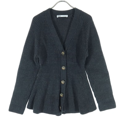 ZARA ザラ 長袖 ニットカーディガン S グレー