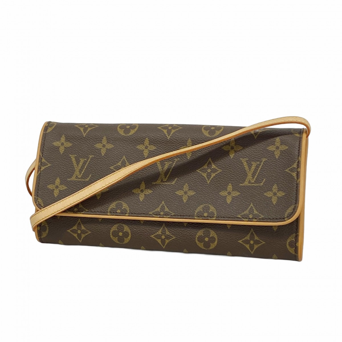 【6de5573】ルイヴィトン ショルダーバッグ モノグラム ポシェットツインGM M51852 ブラウン【中古】レディース