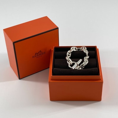 HERMES(エルメス) シェーヌダンクル PM 14コマ ブレスレット Ag925 31.2g シルバー