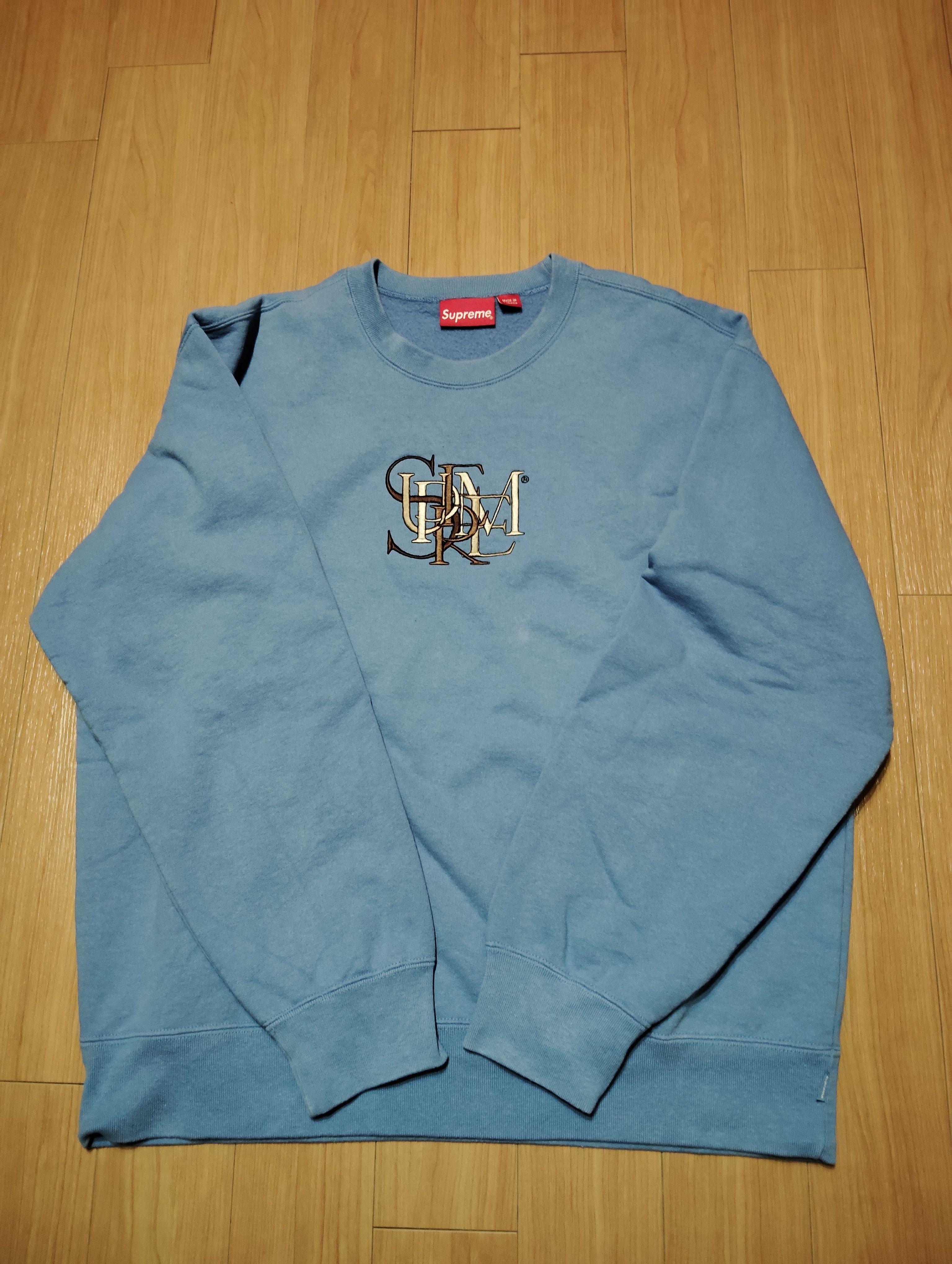 Supreme Overlap Crewneck "Light Blue"