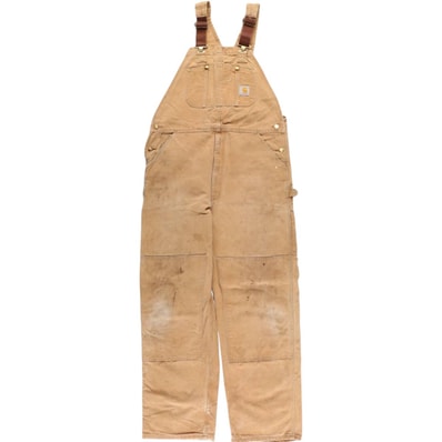 古着 カーハート Carhartt ダブルニー ダック オーバーオール メンズw39相当/eaa587675