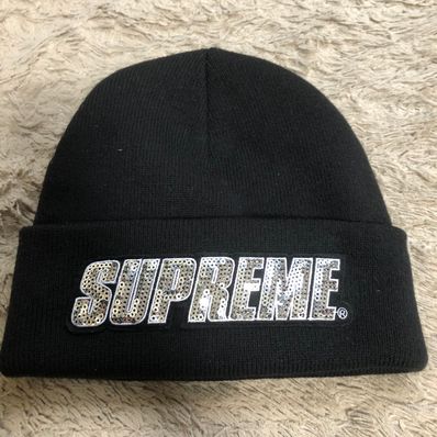 Supreme Sequin Beanie ロゴ ビーニー ニット帽