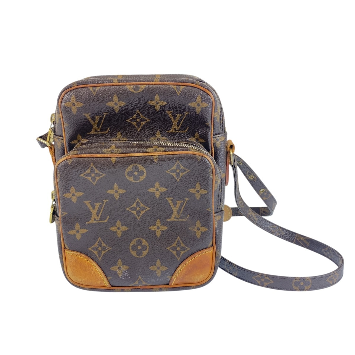 LOUIS VUITTON ルイヴィトン モノグラム アマゾン ブラウン PVC レザー/ ショルダーバッグ ポシェット 1-0295779 【中古】