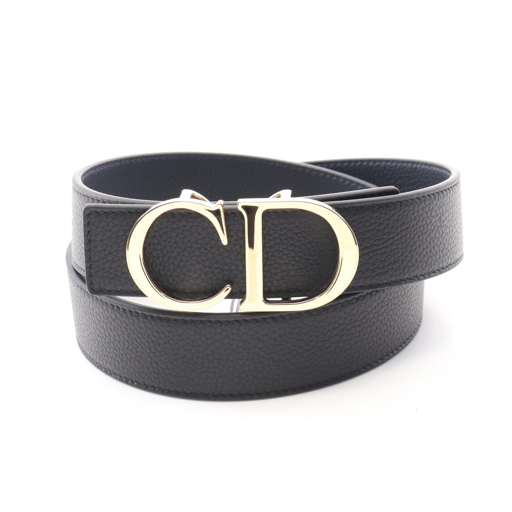 ディオール Dior CDロゴ ベルト 衣料品 レザー メンズ ブラック系 / ネイビー系 4353ORTAMH16Q85 【新品】
